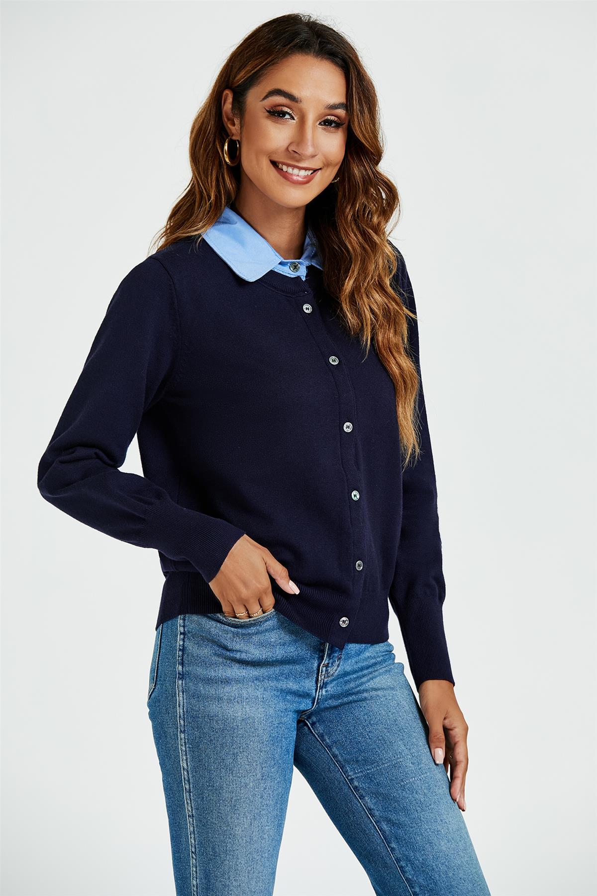 Cardigan shirt women's sale