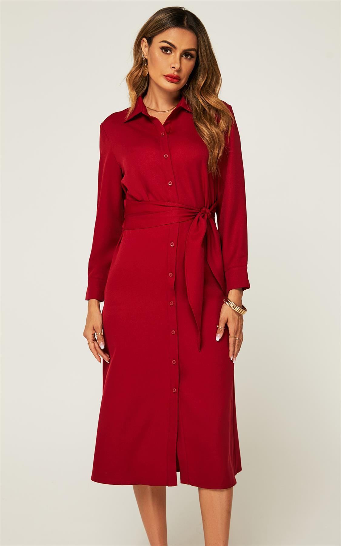 Red shirt dress uk online