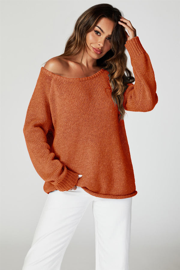 Comfy Jumper Top In Orange